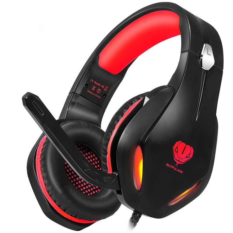 GH-2 3.5mm Game Gaming Headphone Headset Earphone Headband with Microphone LED Light for Laptop Tablet Mobile PhonesMobile phones or PS4 /PS4 pro/PS4 slim/Xbox one/Xbox one S/Xbox one X-red