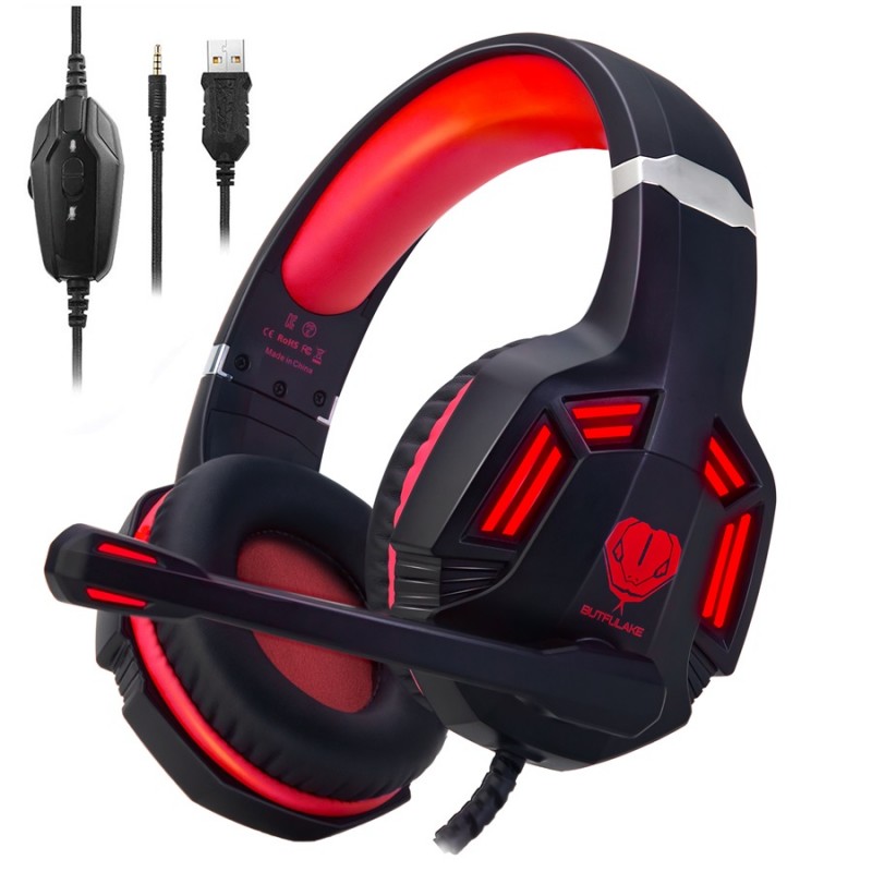 GH-4 3.5mm Game Gaming Headphone Headset Earphone Headband with Microphone LED Light for Laptop Tablet Mobile PhonesMobile phones or PS4 /PS4 pro/PS4 slim/Xbox one/Xbox one S/Xbox one X/PS5