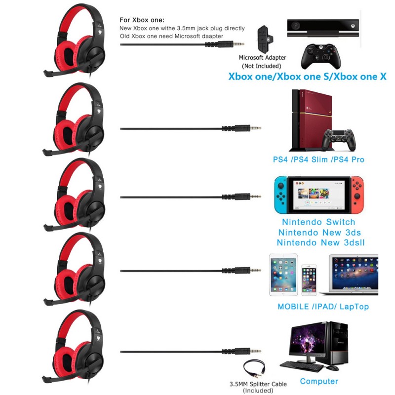 Gaming Headset SL-300 Red