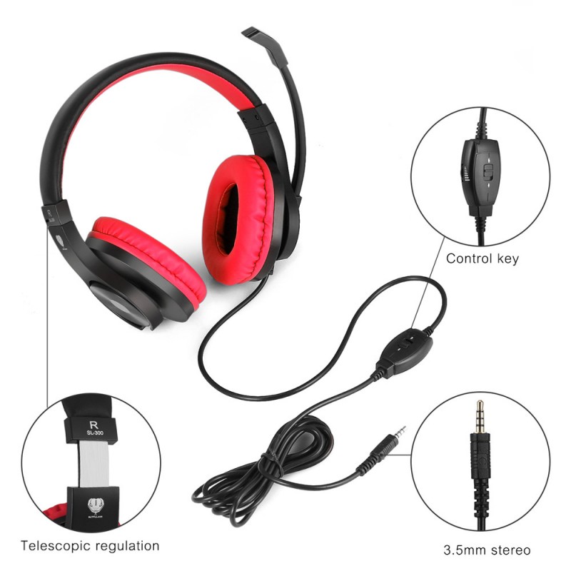 Gaming Headset SL-300 Red